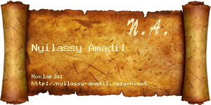 Nyilassy Amadil névjegykártya